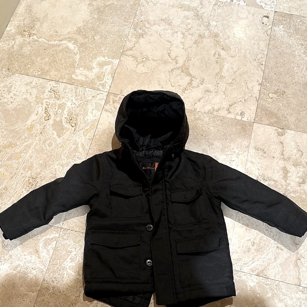 Ben Sherman kids Black Hooded Jacket, 2T